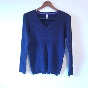 JCP Navy Blue V-Neck Sweater Size XL